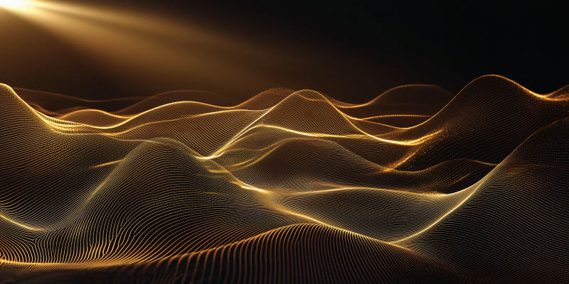 金色波浪光线图片