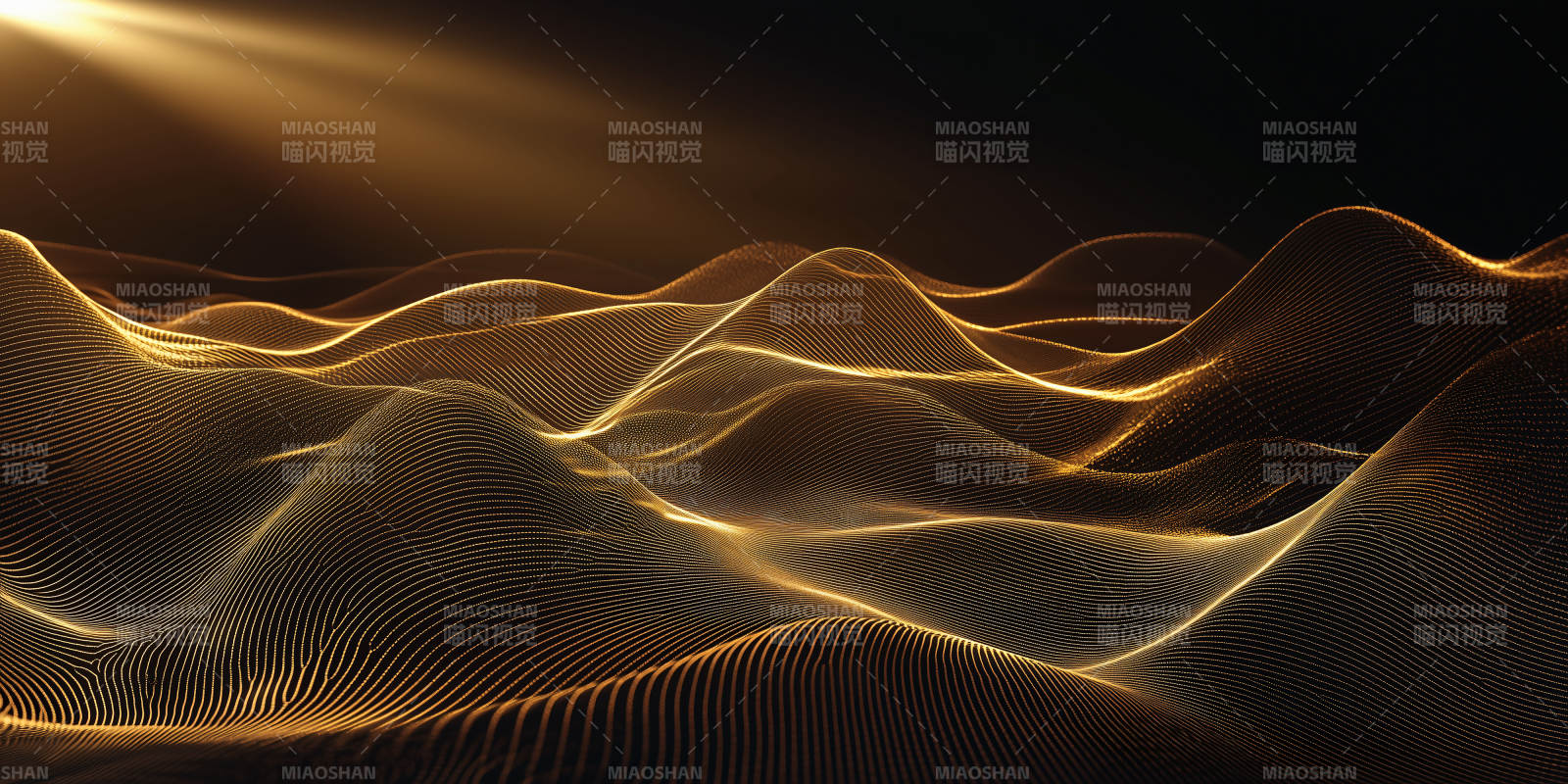 金色波浪光线图片