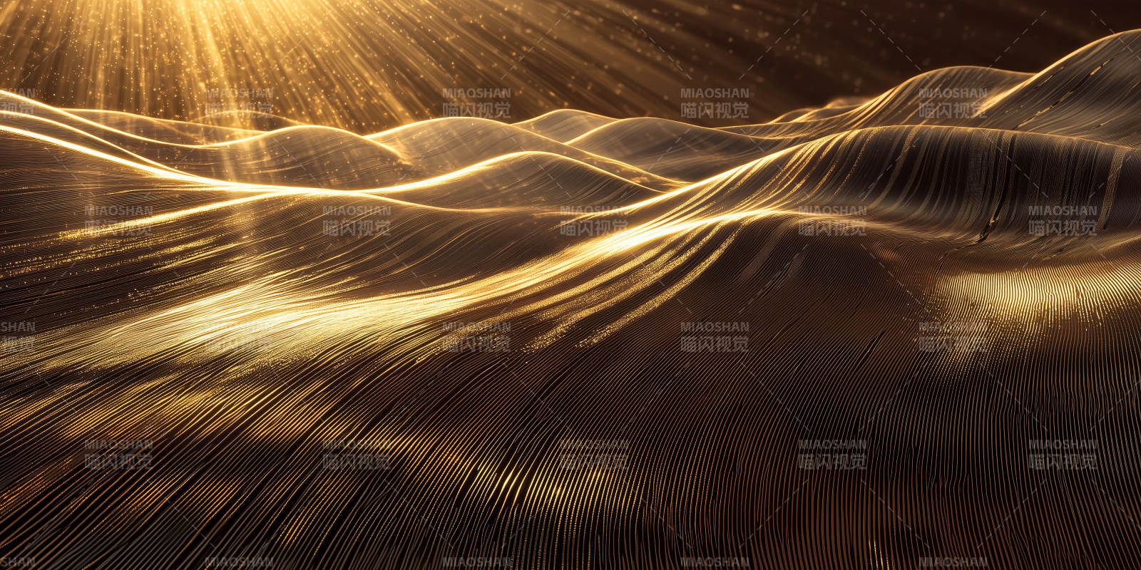 金色波浪光线图片