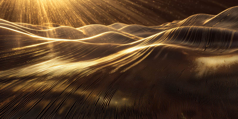 金色波浪光线图片