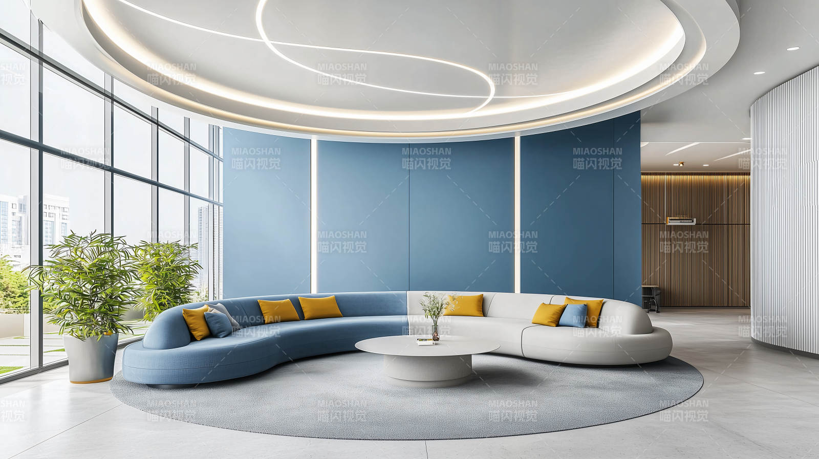 现代简约风格办公大楼大堂设计图片