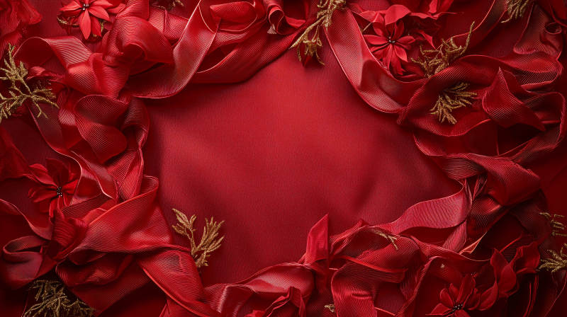 节日盛装的丝绒质感图片