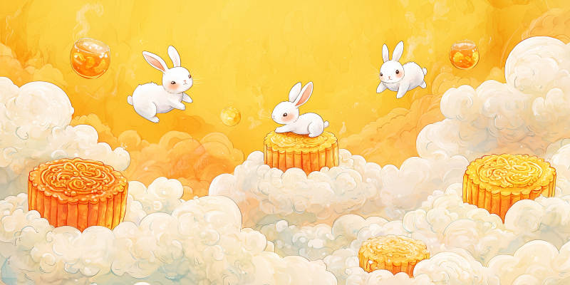 中秋月兔云端梦图片