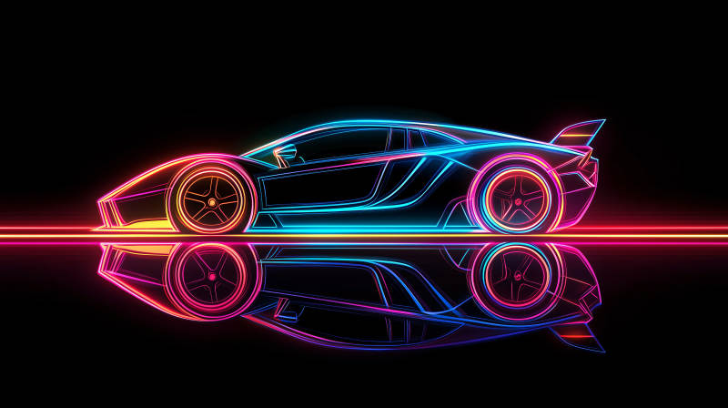 光影粒子汽车图片