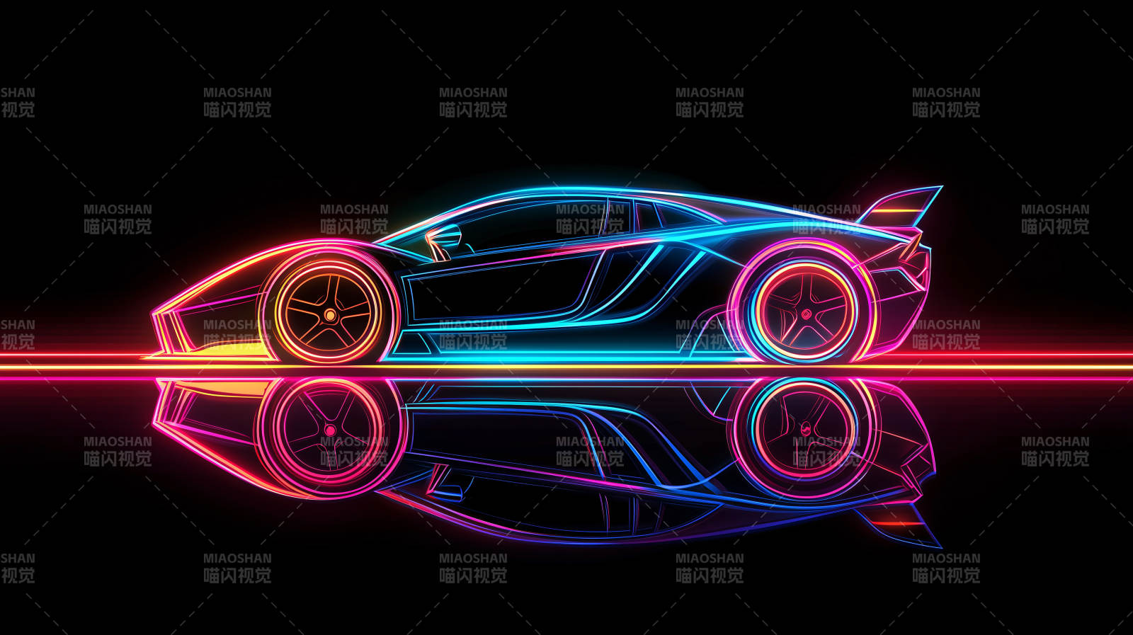 光影粒子汽车图片