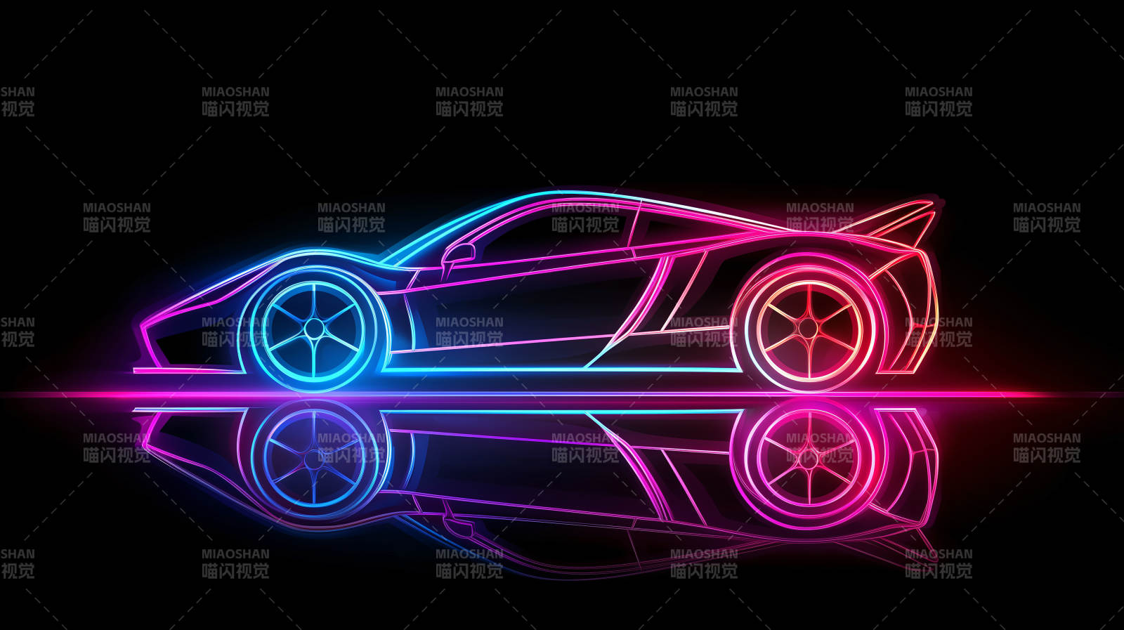 光影粒子汽车图片