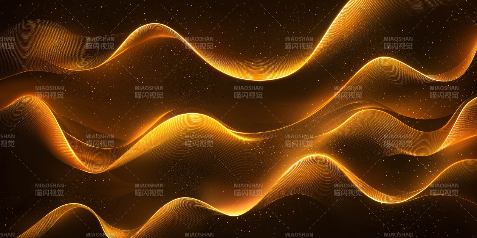 金色波浪光线图片