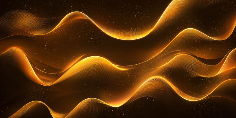 金色波浪光线图片