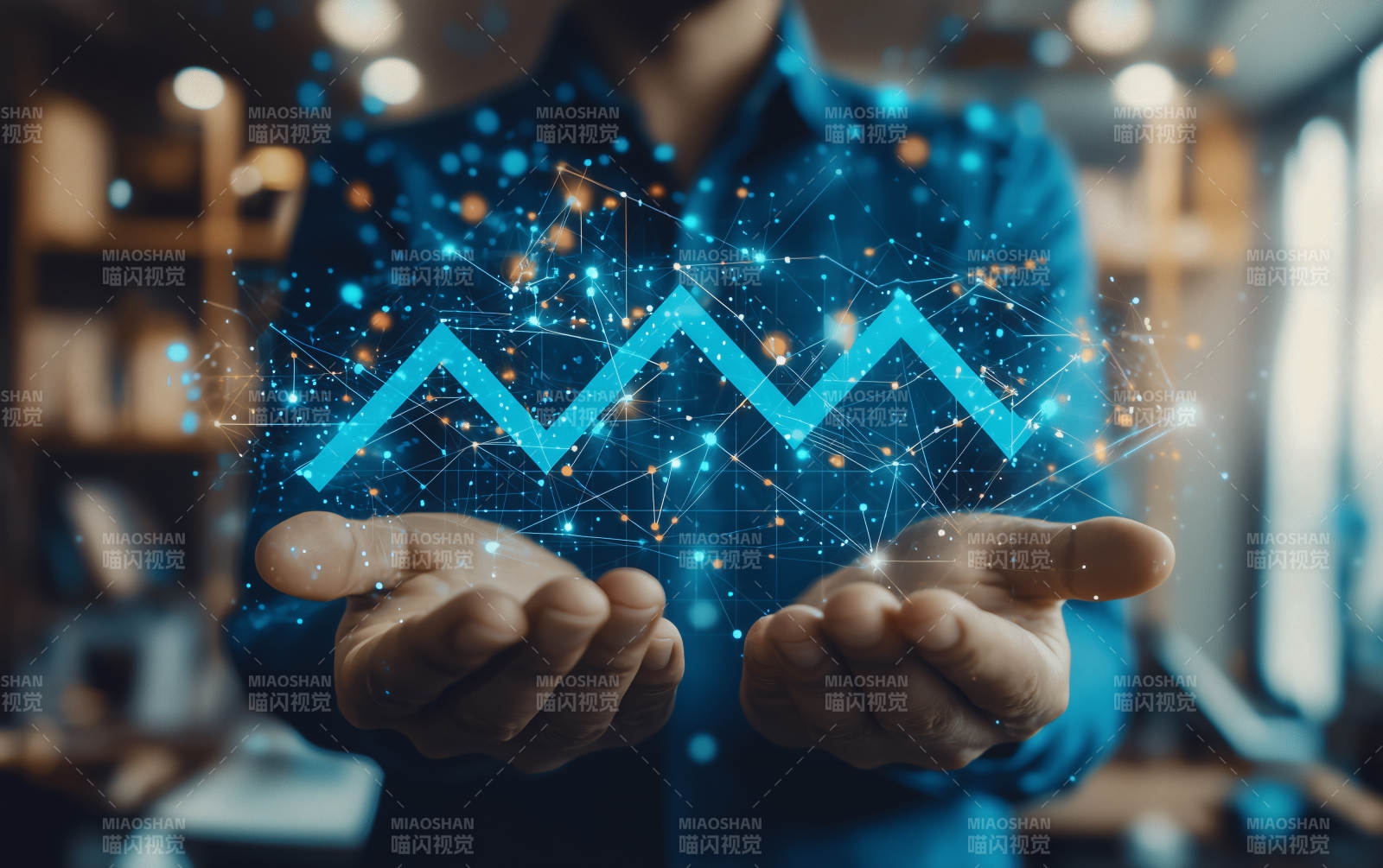 数据可视化增长趋势图片