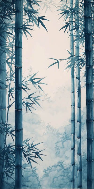 禅意青竹意境图片