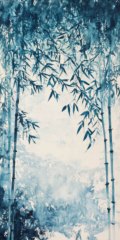 禅意青竹意境图片