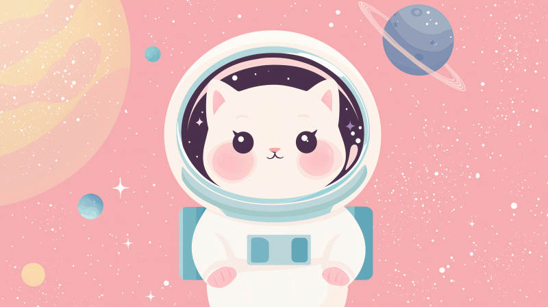 太空猫咪宇航员图片