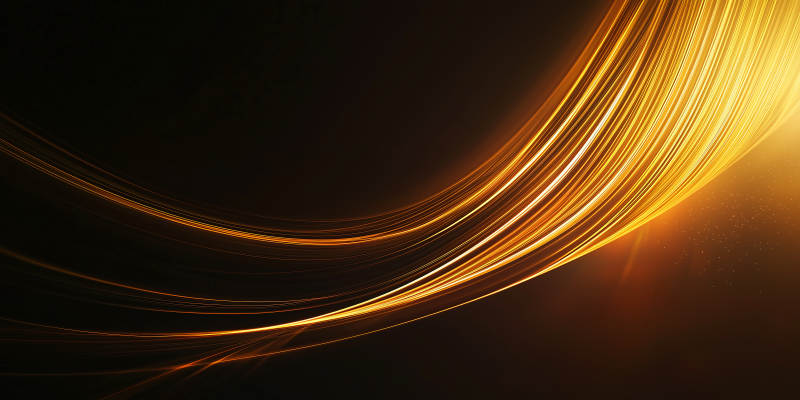 金色光线与星尘交织图片