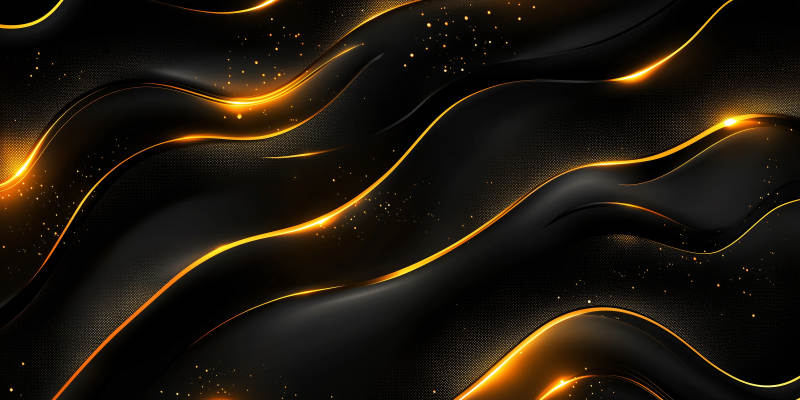 金色波浪光线图片