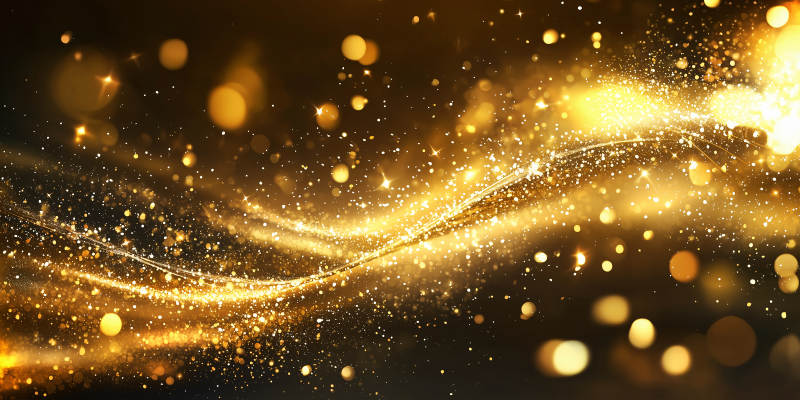 金色波浪光线图片