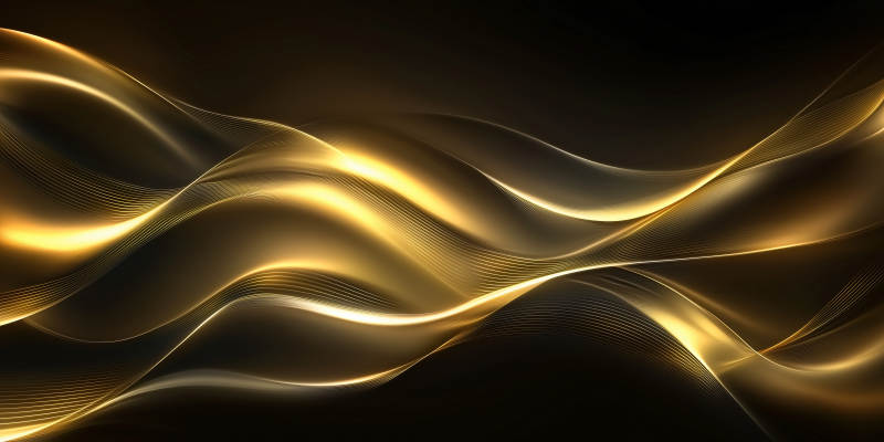 金色波浪光线图片