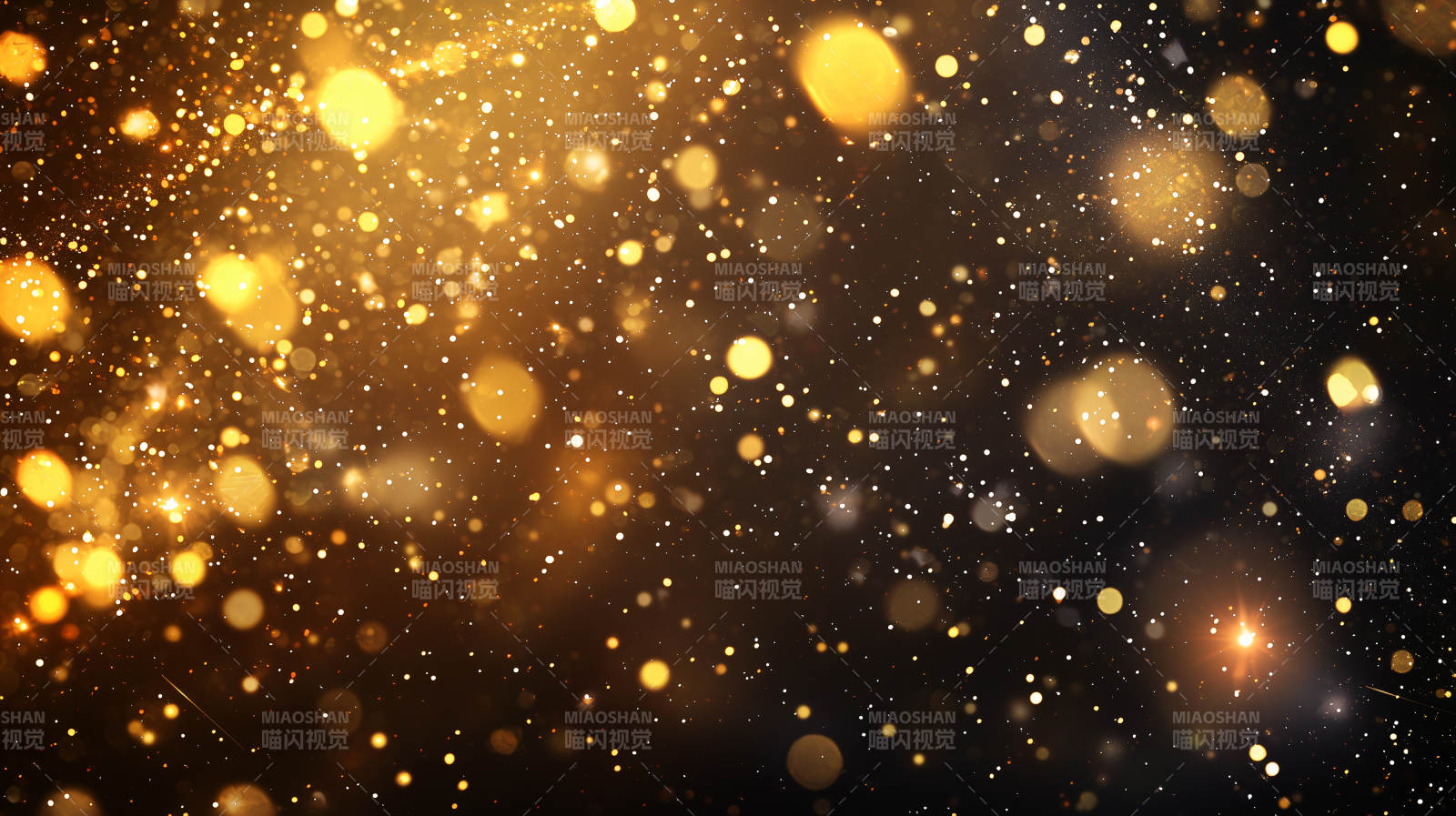 金色光线与星尘交织图片