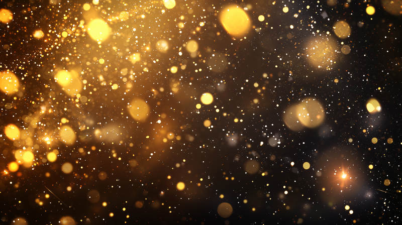 金色光线与星尘交织图片