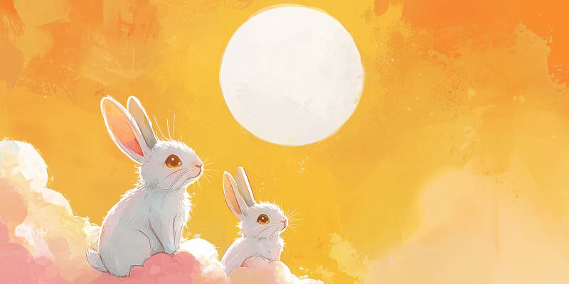 中秋月兔云端梦图片