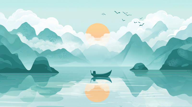 孤帆远影碧空尽图片