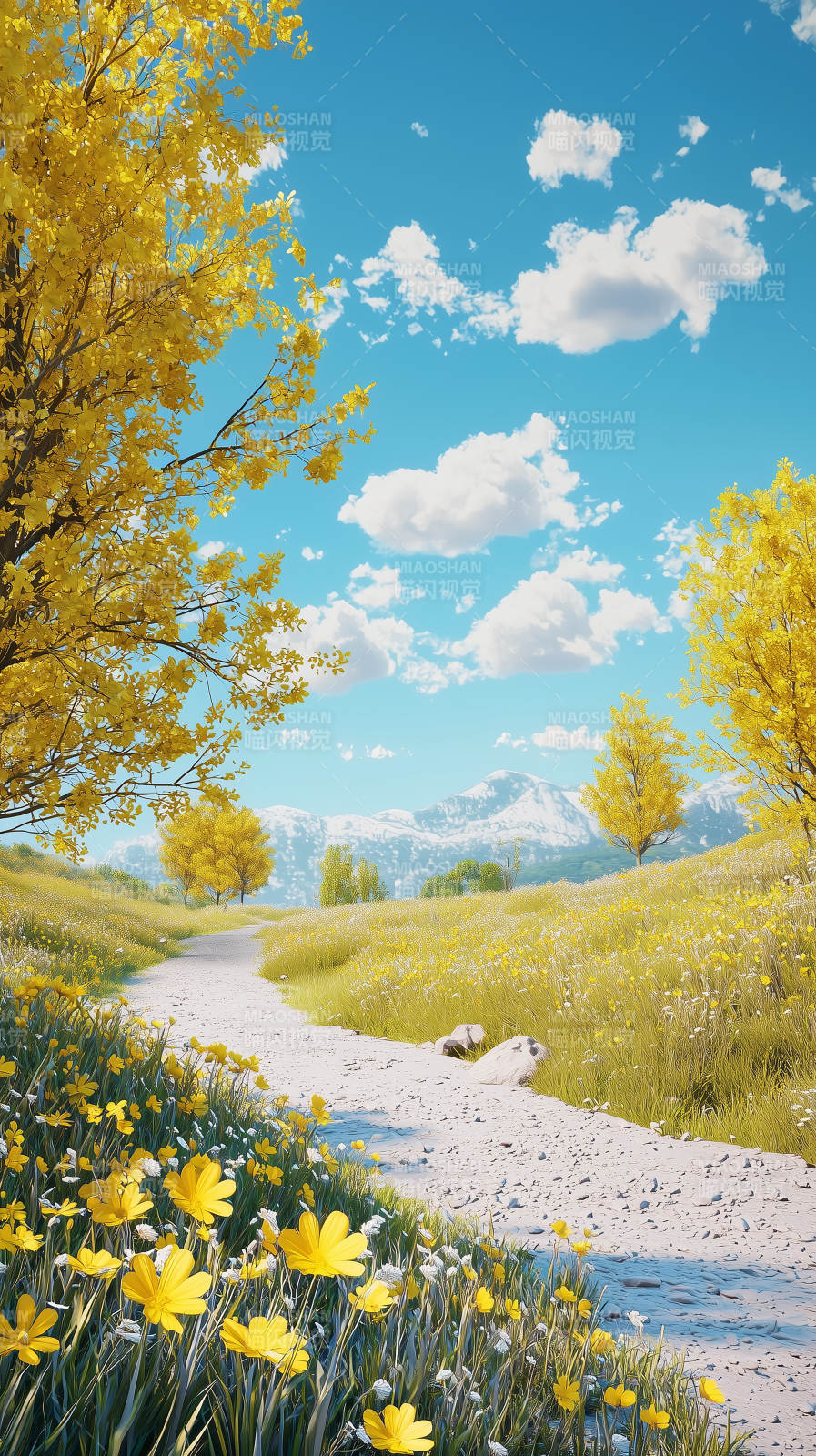 秋日童话之路图片