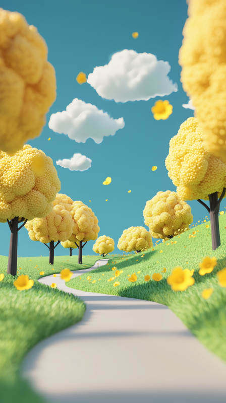 秋日童话之路图片