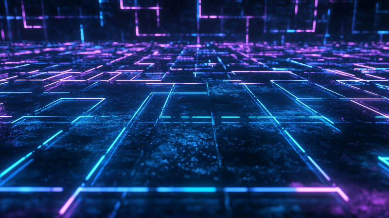 赛博朋克风格的数字空间图片