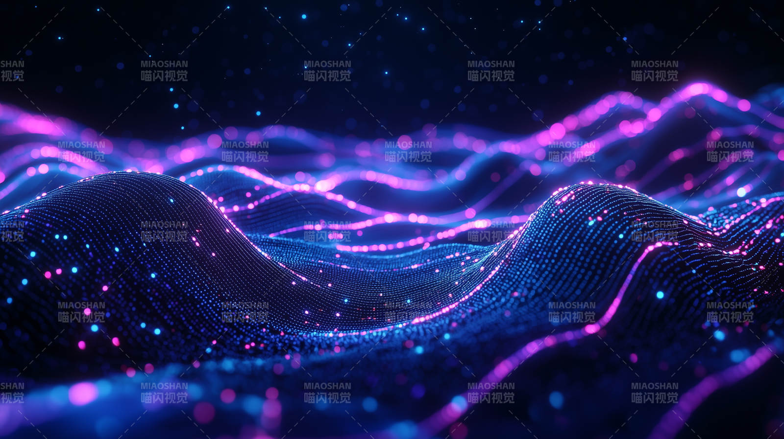 粒子流光梦幻光波图片