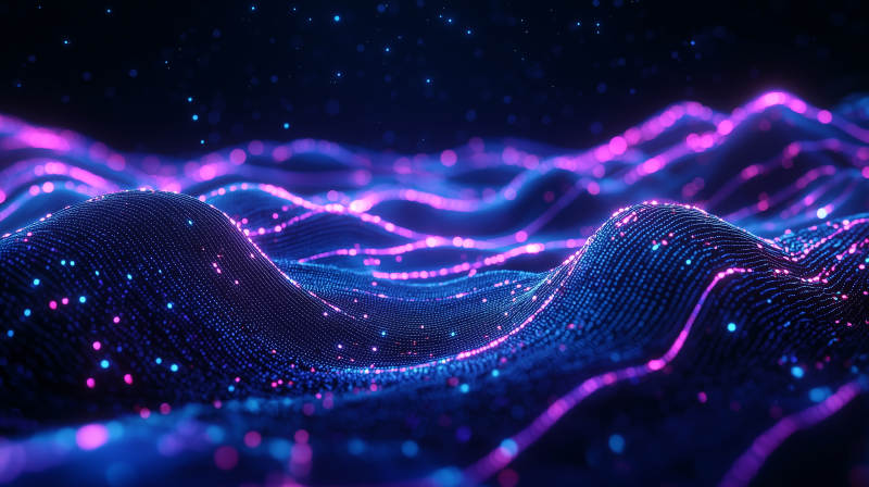 粒子流光梦幻光波图片