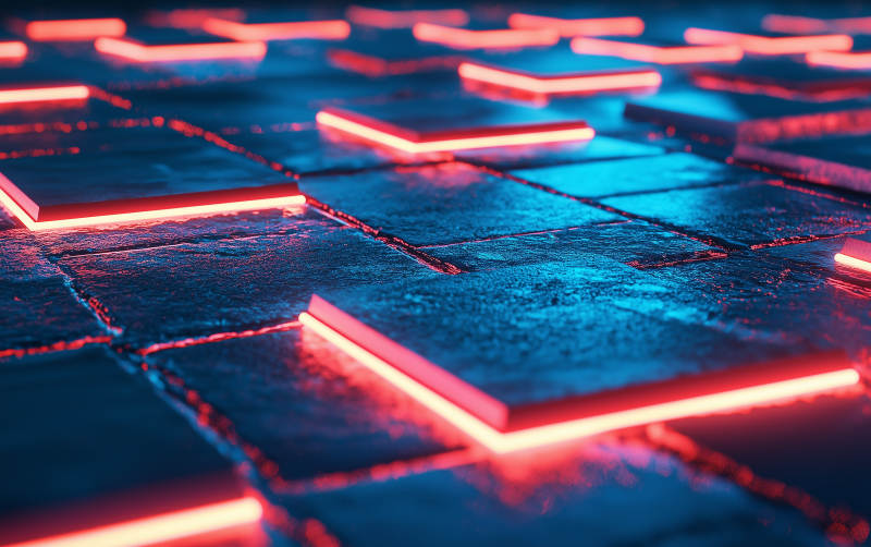 赛博朋克风格的数字空间图片