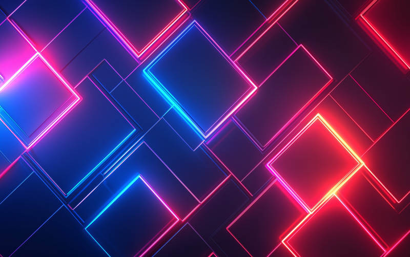 霓虹几何交错图片
