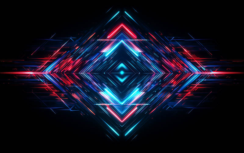 炫彩光线几何交错图片