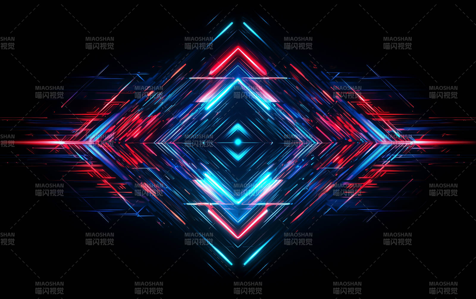 炫彩光线几何交错图片