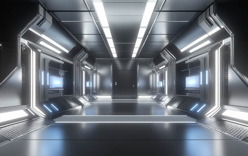 未来科技感走廊图片