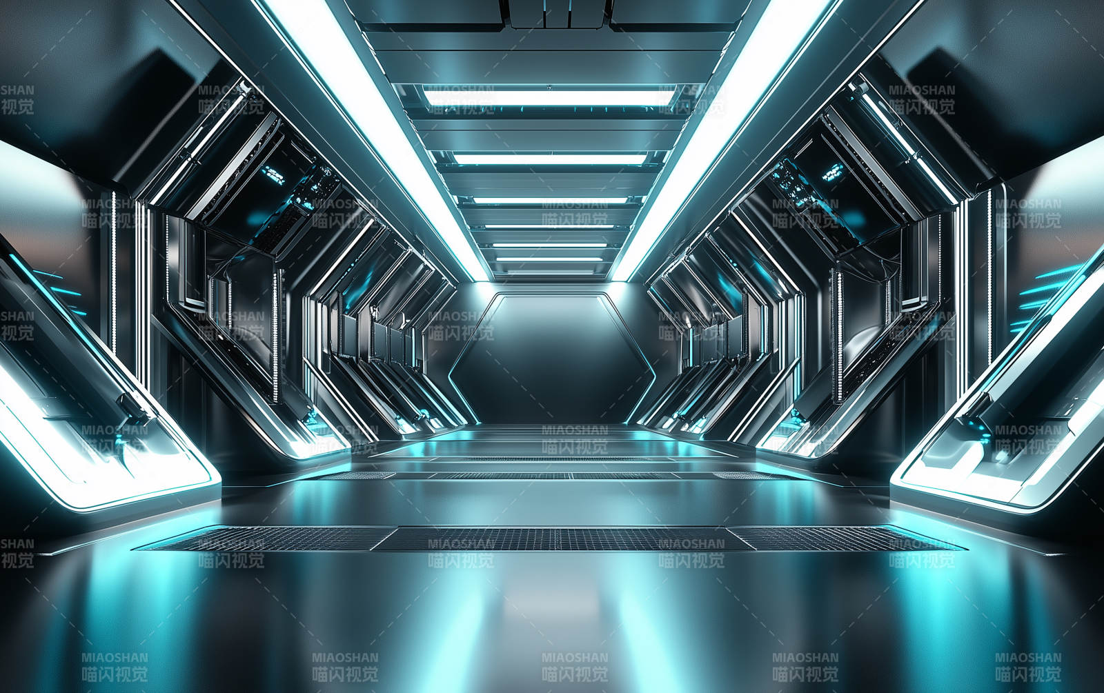 未来科技感走廊图片