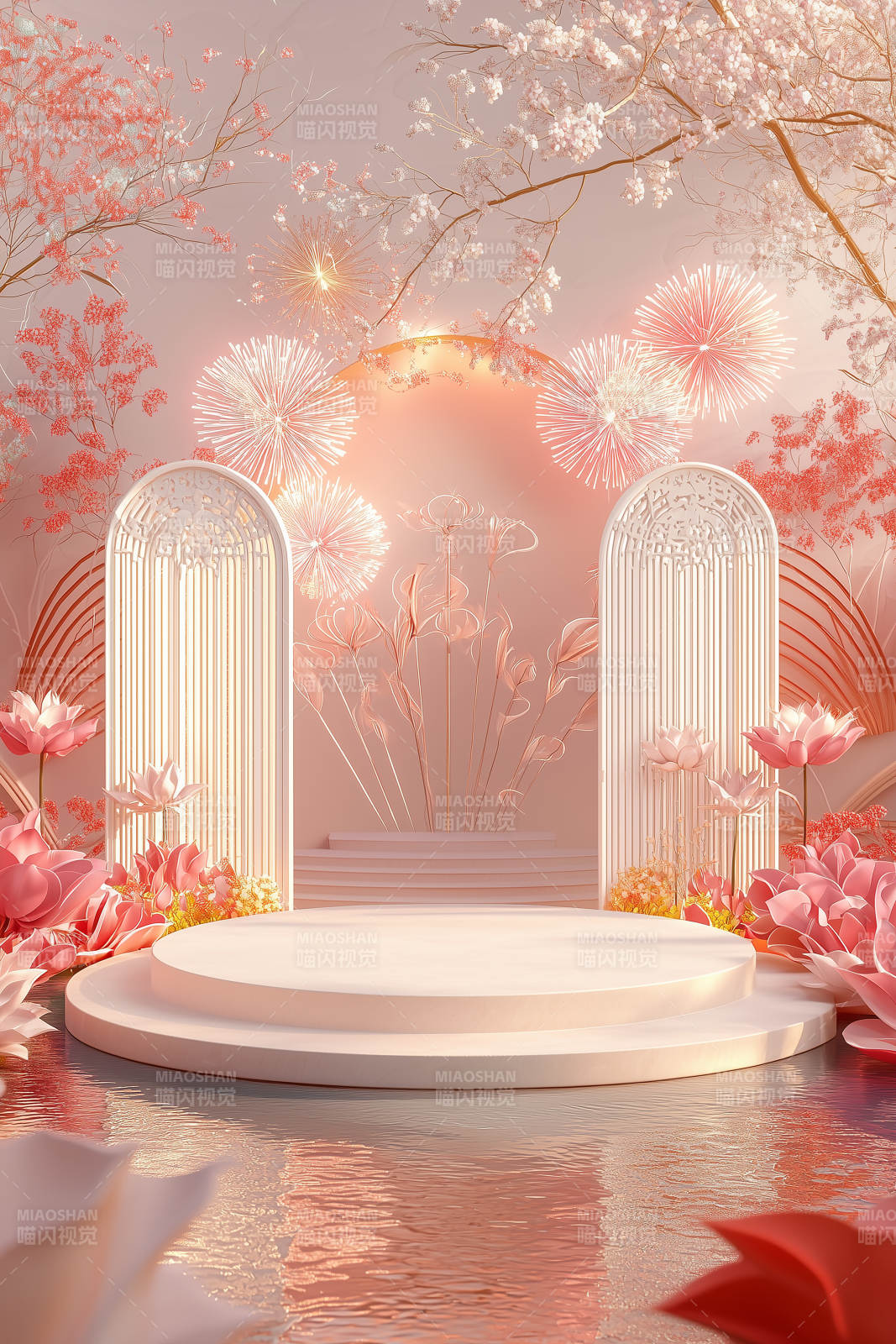 粉色梦幻场景图片