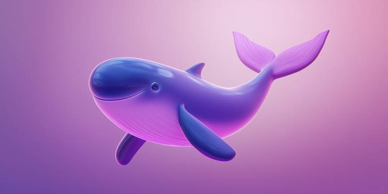 卡通鲸鱼3D渲染图片