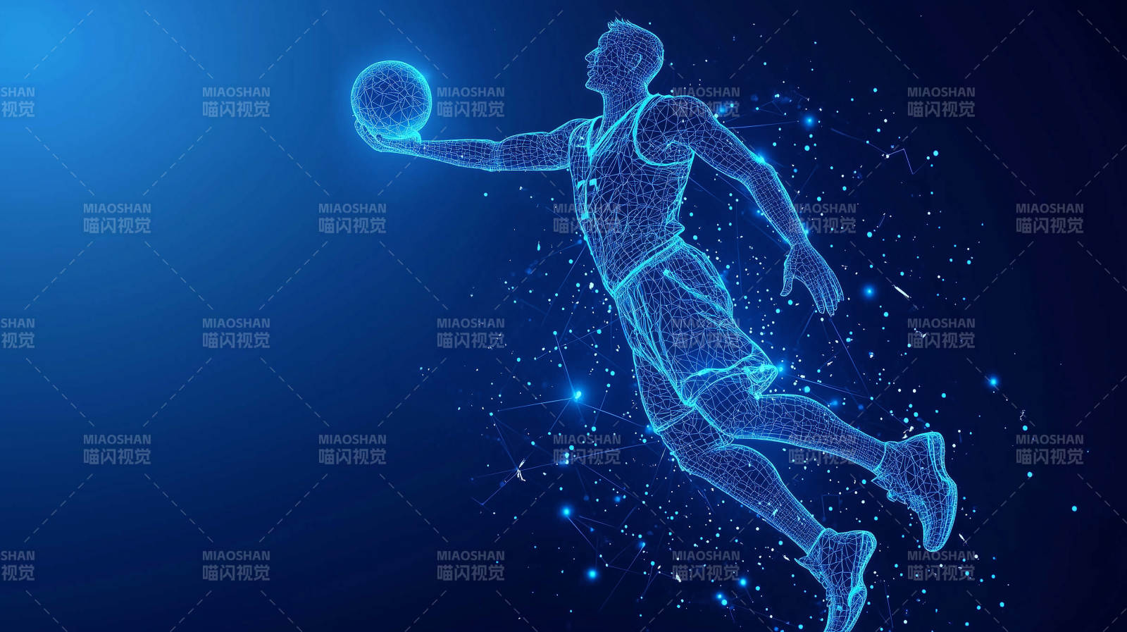 篮球运动员的动感线条图片