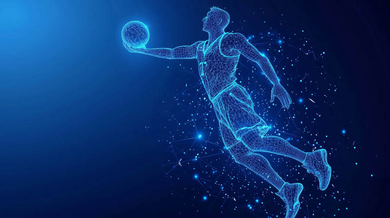 篮球运动员的动感线条图片