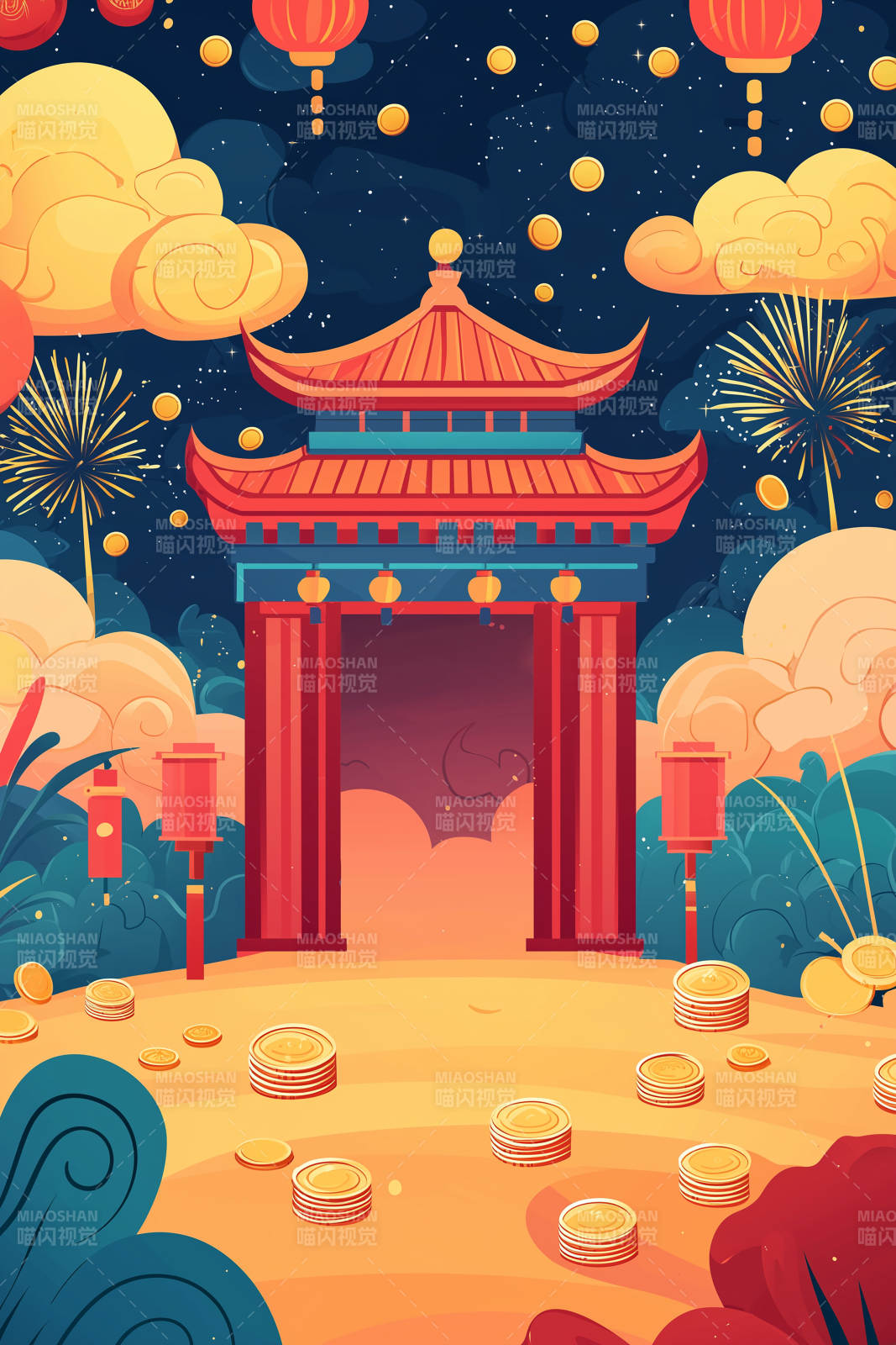 中国风新年祥瑞图片