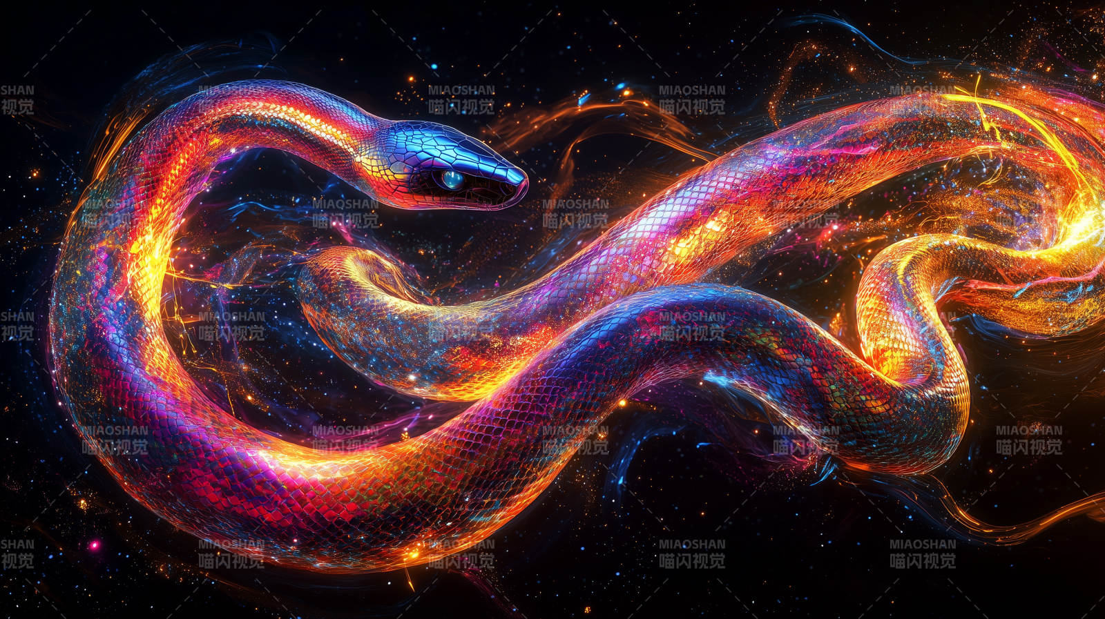 梦幻蓝紫蛇图片