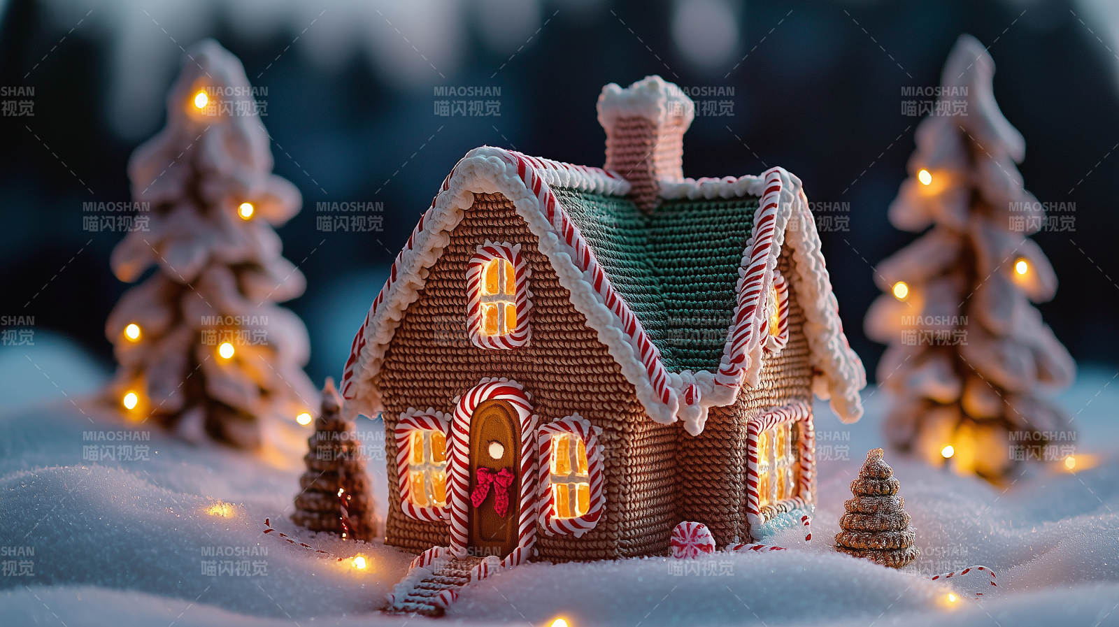 钩针编织姜饼屋图片