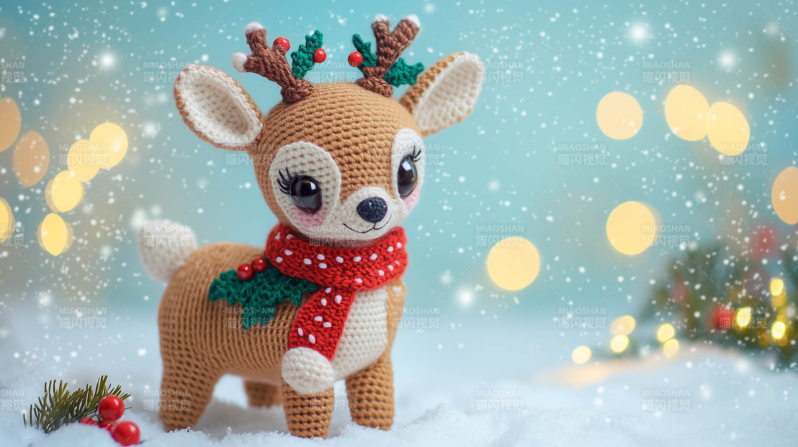 圣诞驯鹿毛绒玩具图片