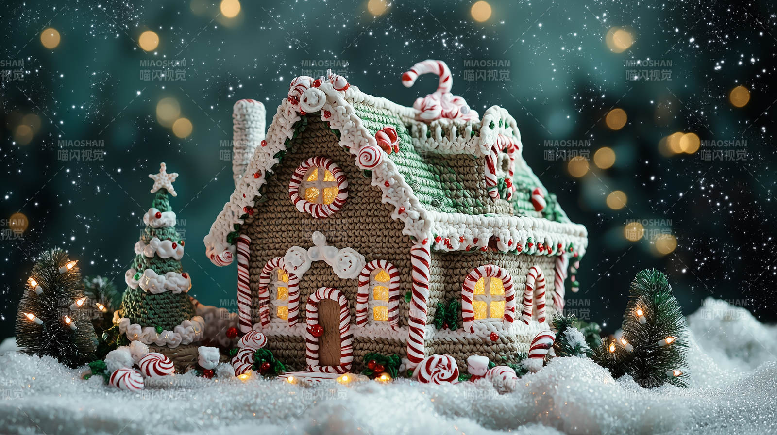 钩针编织姜饼屋图片