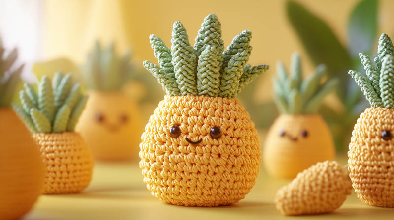 可爱菠萝毛绒玩具图片