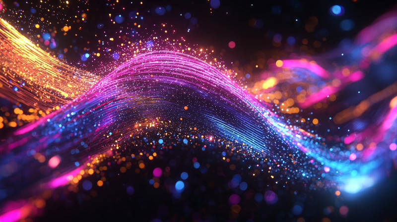 梦幻色彩波浪图片