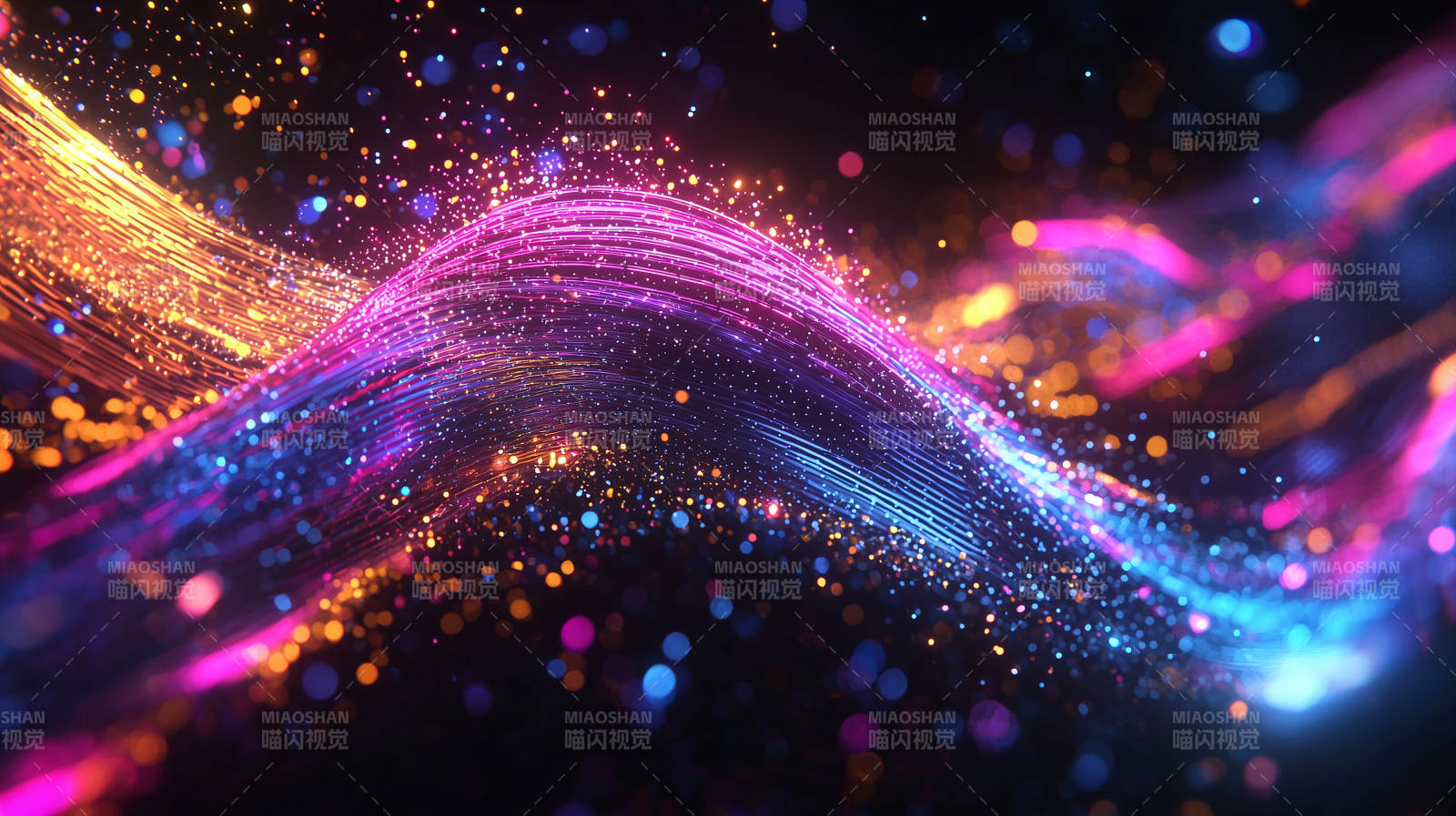 梦幻色彩波浪图片