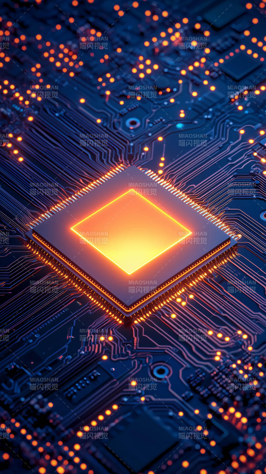 电路板上的微型世界图片