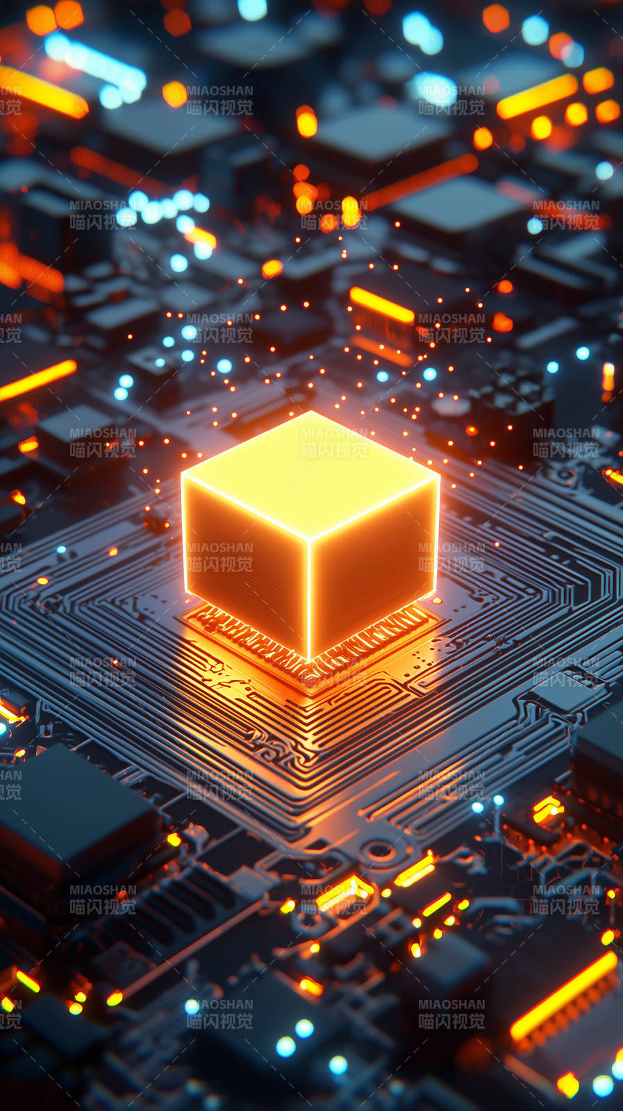 电路板上的微型世界图片