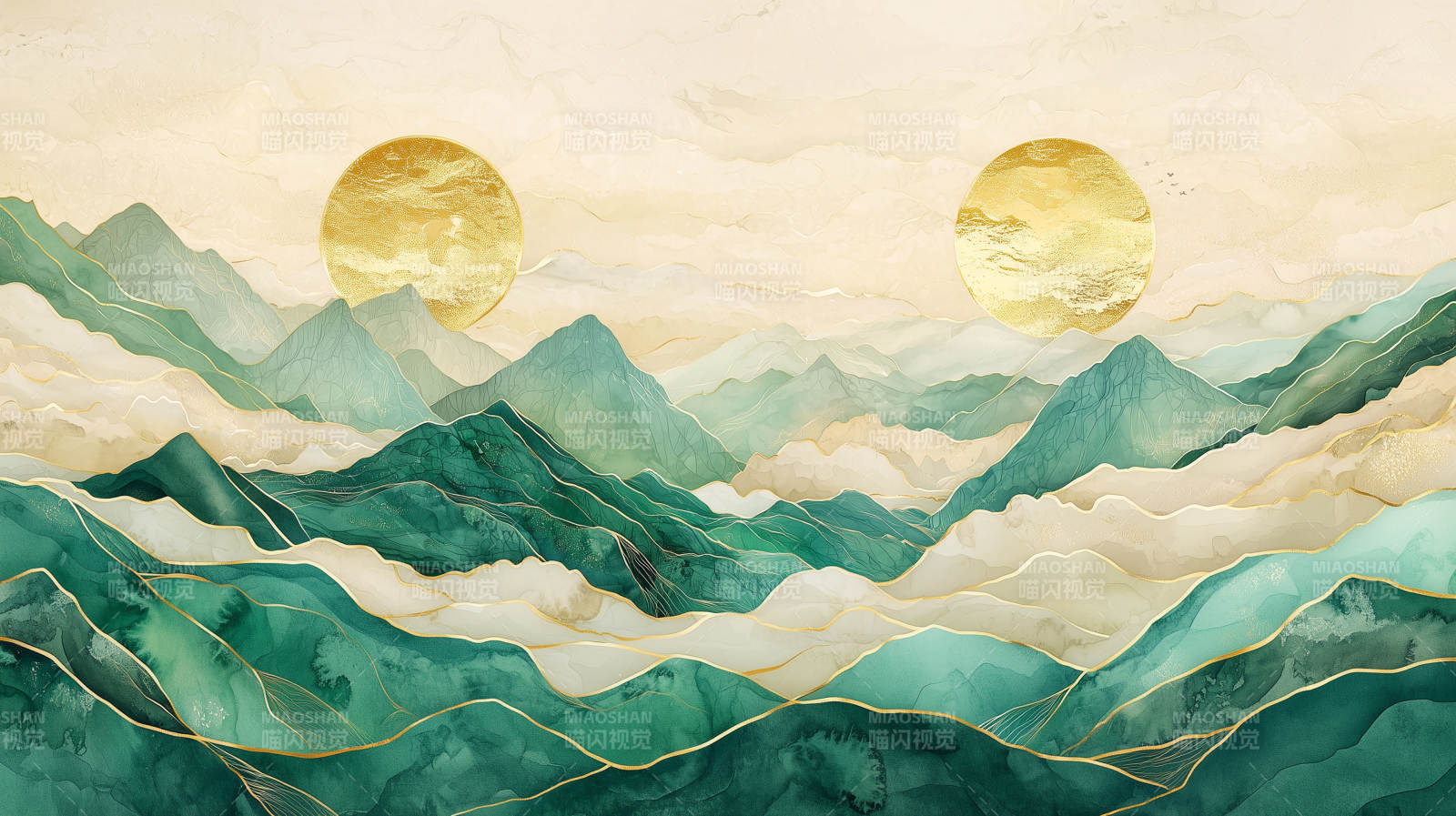金碧辉煌的山峦图片